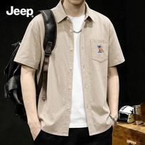 JEEP Men's Ice Silk Short Sleeve Shirt L