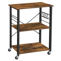 Tamsiai rudos spalvos virtuvės lentyna Loft Begryf 90x40x84