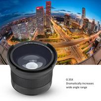 58mm 0.35x Fisheye Super Wide Angle Lens For Slr Dslr Camera Black Photography Attachment juoda