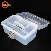 Jingulao KZzy-125 Plastic Transparent Toolbox Small 26x16.5x14cm