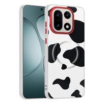 For OnePlus 15 15R Ace 6 1+ 15 15R Case Dairy Cow Zebra Leather Magnetic Suction Keys Lens Frame Anti-Fingerprint Soft Cover Artificial leather&OnePlus 15R