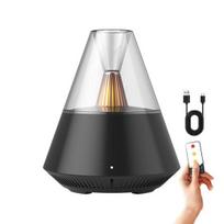 Essential Oil Diffuser, Cool Mist Humidifier for Home, 150ml Aroma Diffuser with Flame Effect LED Light, Auto Shut Off Quiet Humidifier for Bedroom juoda