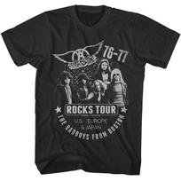 Aerosmith T-Shirt Men039;s 76-77 BAD BOYS ROCK TOUR Heavy Metal Music Steven Tyler Unisex T-Shirt Graphic Tee XXXL