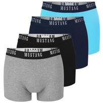 Mustang Bokserki Męskie 4 Sztuki Zestaw Bawełna Logo Kolor Rozmiar L