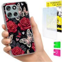 Etui Do Motorola Moto G56 Obudowa Foto Case Plecki Grafika Motyle + Szkło