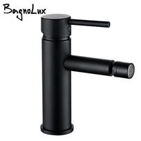 Alba Round Matte Black Bidet Mixer Tap Faucet Adjustable Aerator Anal Cleaning Bathroom Taps Single Hole Clean Small Faucet CHINA