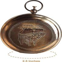 Nautical Ross London Brass Round Pocket Compass 5.08 cm Marine Navigation Royal Instrument black