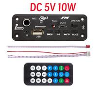 5W Stiprintuvas Bluetooth DIY MP3 WAV Dekoderio Plokštė DC 5V 10W Belaidis Automobilinis USB MP3 Grotuvas TF Kortelės Lizdas USB FM su 6.5mm Mikrofono Nuotolinio Valdymo Pultu