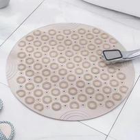 Neslystantis silikoninis vonios kambario grindų kilimėlis: Neslystantis dušo ir tualeto kilimėlis su siurbtukais 55cm Diameter Round