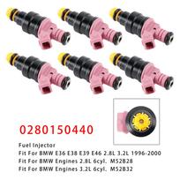 6 vnt. Kuro purkštukai BMW E36 328i M3 E39 Z3 1996-2000 2.8L 3.2L 0280150440