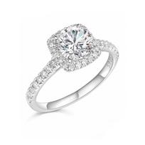 WOSTU 0,5CT mozanito vieno akmens sužadėtuvių žiedas moterims, 925 svarų sterlingų sidabro, deimanto pjūvio, vestuvių pažadų žiedai, kelių brangakmenių juosta Anillos 9