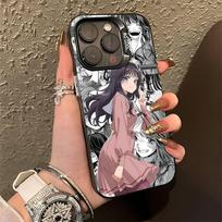 K-Kaoruko W-Waguri Phone Case For iPhone 15,16,12,14,13,17,11,E,Pro,Max,Plus,Air,Mini Black TPU Cover iPhone12PRO