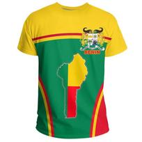 The Republic of Benin Flag Football Jersey African Benin National Day Graphics T-shirts 3D Printed Fashion Short Sleeve T Shirt S
