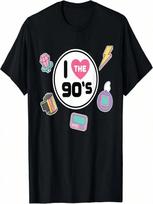 90s Retro Vintage Film Ring Lighting Bolt Beeper T-Shirt S įvairiaspalvis