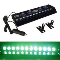 12 LED Car Truck Beacon Warning Windshield Hazard Flash Strobe Light Emergency Lamp 12W 12V Green