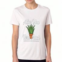 Aloe Vera Plant unisex's Cotton T Shirt, Pure Cotton Premium Print, Durable, Casual And Fashionable. Adorable Aloe You Vera Much Graphic Tee, Perfect S įvairiaspalvis