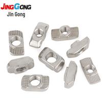 JINGGONG European Standard Carbon Steel T-Nut 40 Series M4 (5 Pack)