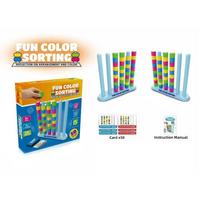 with Card Color Stacking Puzzle Game Plastic Board Games  Family Interactive Play Two-player blue