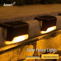 Ansaierui Solar Garden Fence Wall LED Lights (4-Pack)