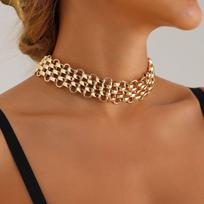 Fashion Exaggerated Chunky Chain Necklace Multi-Layered Link Design Statement Jewelry for Women and Men Stylish Accessory ZW3239 One Size auksas