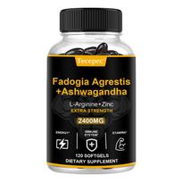 Fadogia Agrestis Ekstrakto Maisto Papildas, Su Sabal Palmės Uogomis, Juodaisiais Pipirais, 120 Minkštų Kapsulių 120 Capsules black