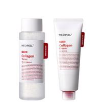 MEDI-PEEL Red Lacto Collagen Pore Soothing Toner 200ml and Barrier Cream 80ml Vegan 2pc Set
