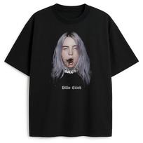 Billie Eilish Spider T-shirt Men and Women Summer Cotton Y2K Clothing Casual Fashion Round Neck Short Sleeved S