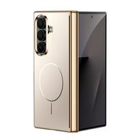 For Samsung Galaxy Z Fold 7 Case Premium Electroplating Axis Hinge Protection Magnetic Wireless Charging Hard Back Cover Shell Galaxy Z Fold7