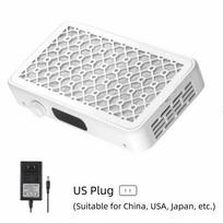 Professional Vacuum Cleaner Double Turbine Brushless Motor Nail Dust Extractor Two Fans Strong Suction Nail Dust Collector white