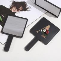 1pc Makeup Mirror Square Chic Easy To Carry Perfect For Purses Home Salon Daily Touch-Up Tasks Initial Name 26 Letters Pattern