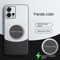 For Motorola Moto edge 30 Ultra Case Luxury PU leather Skin With Magnetic Protective Back Cover Case For Moto edge 30 Fusion For edge 30 Ultra juoda balta spalva