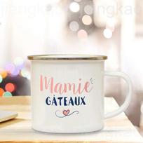 Thank You Grandma for All These Magical Moments Print Enamel Mug Outdoor Cup Drink Coffee Cups Holiday Birthday Gift for Grandma 360ml