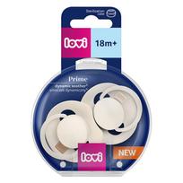 Smoczek Silikonowy Dynamiczny Lovi Prime 18M+ 2 Szt Coconut/Ivory