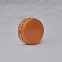50 vnt. 30 g aliuminio skardinės 30 ml oranžinės spalvos metaliniai indai kosmetikai, veido, paakių kremams pakuoti, tuščios skardinės, lūpų balzamui, žvakių stiklainiai
