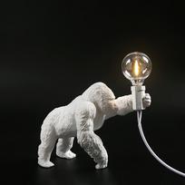 Resin Animal Gorilla stalo lempa Maži Mini Gorilla papuošalai Mieli LED šviestuvai Namų dekoras Šviestuvas craft lempa su stalo dizainu