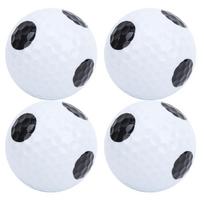 4Pcs Golf Putting Practice Double Layer Game Ball White Black Ball Black Dot Ball
