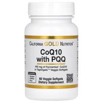 California Gold Nutrition, CoQ10 su PQQ, 100 mg, 60 daržovių kapsulių