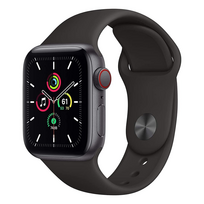 Apple Watch SE 2023 4G 44mm Black (Black Silicone Strap S/M)