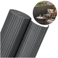 PVC uždanga balkonui, terasai ir tvorai Springos, 500 x 160 cm, tamsiai pilka