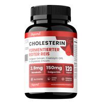 Buporai Fermented Red Yeast Rice Cholesterol Complex Kapsulės padeda reguliuoti cholesterolio kiekį. 120