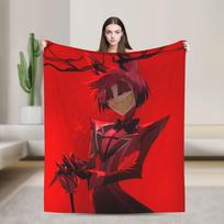 Warm Soft BlanketKids Adult Airplane Travel Vox Alastor Hazbin Hotels Throw Blanket  Flannel Bedspread For Couch Sofa Bed Cover 130x150cm
