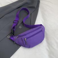 Adjustable Strap Waist Crossbody Bag Waterproof Hands-Free Bag Fashion Fanny Pack  Casual Wear violetinė