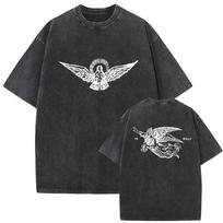 Vintage Washed Kanye West Bully YE Album 2026 T Shirts Men Women Casual Fashion Oversized Cotton T-shirt Hip Hop Clothing Tshirt S įvairiaspalvis