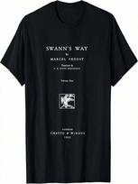 Swann's Way Marcel Proust Title Page T-Shirt S įvairiaspalvis