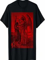 Gustave Dore Jacob Wrestling With The Angel T-Shirt S įvairiaspalvis