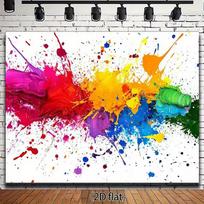 2D Colorful Paint Splatter Backdrop Abstract Art Background 47.2x31.5inch/120*80cm red