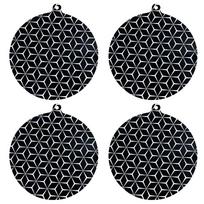 Set of 4 Silicone Mats for Induction Hob with Heat Resistance Features Round 22cm