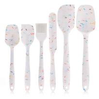 Heat-resistant Silicone Scraper Set, Stainless Steel Core, BPA-free Rubber Cooking Utensils, Suitable for Home Kitchen Barbecue