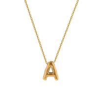 Stylish 304 Stainless Steel Link Cable Chain Capital Alphabet Initial Letter Message   A-Z   Pendant Charm Necklace Unisex Gift