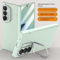 For Samsung Galaxy Z Fold 7 Electroplated Skin Feel High Definition Tempered Glass Film Non-Slip Non-Slip Phone Case with Stand For Galaxy Z Fold 7